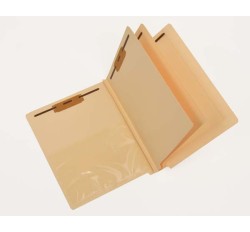 14 Pt. Manila Classification Folders, 2 Dividers, Poly Pocket, Fasteners Pos. 1 & 3 (15/Bx)