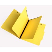 15 Pt.  Yellow Classification Folders, 2/5 Cut Top Tab, Letter, 2 Dividers (Box of 25)